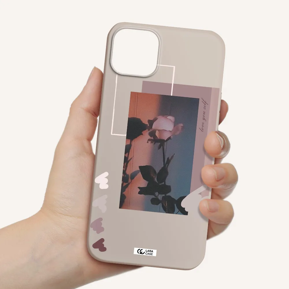 Pink Rose Apple iPhone 14 Silicone Stone Case