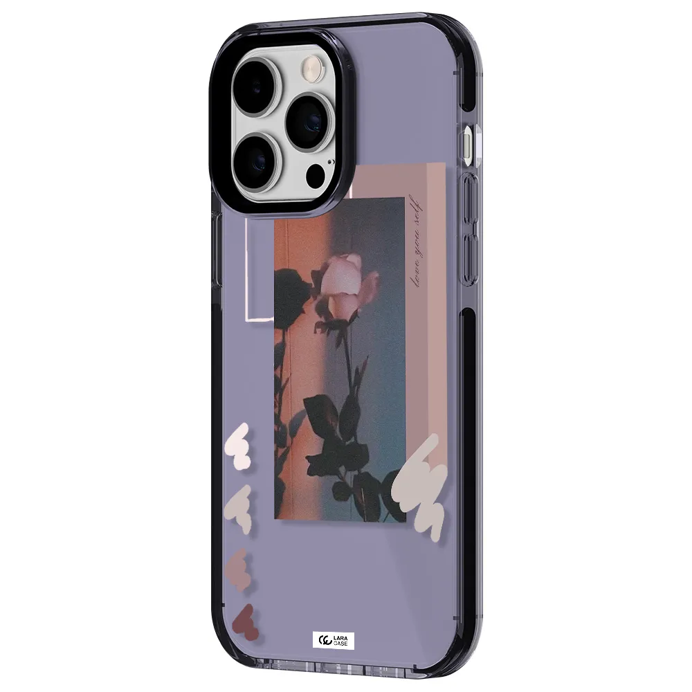 Pink Rose Apple iPhone 15 Pro impact Lilac Case