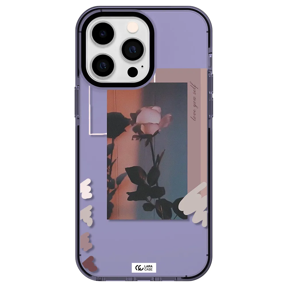 Pink Rose Apple iPhone 15 Pro Max impact Lilac Case