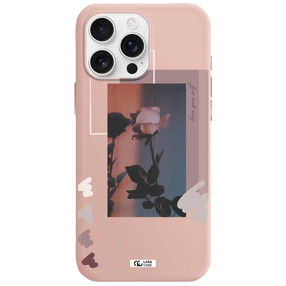 Pink Rose Apple Iphone 16 Pro Max Silicone Pastel Pink Case