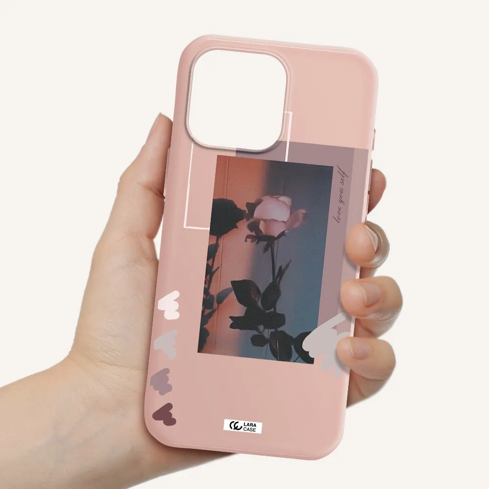 Pink Rose Apple Iphone 16 Pro Max Silicone Pastel Pink Case