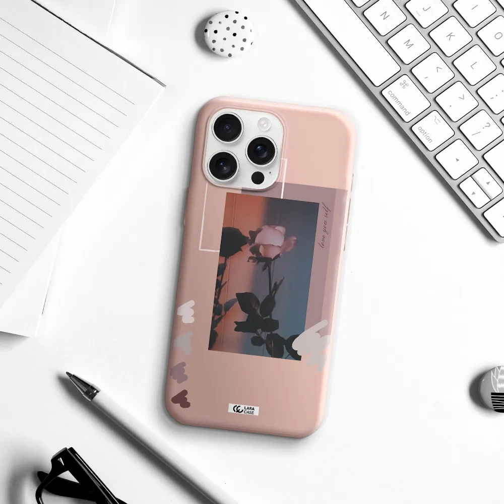 Pink Rose Apple Iphone 16 Pro Max Silicone Pastel Pink Case