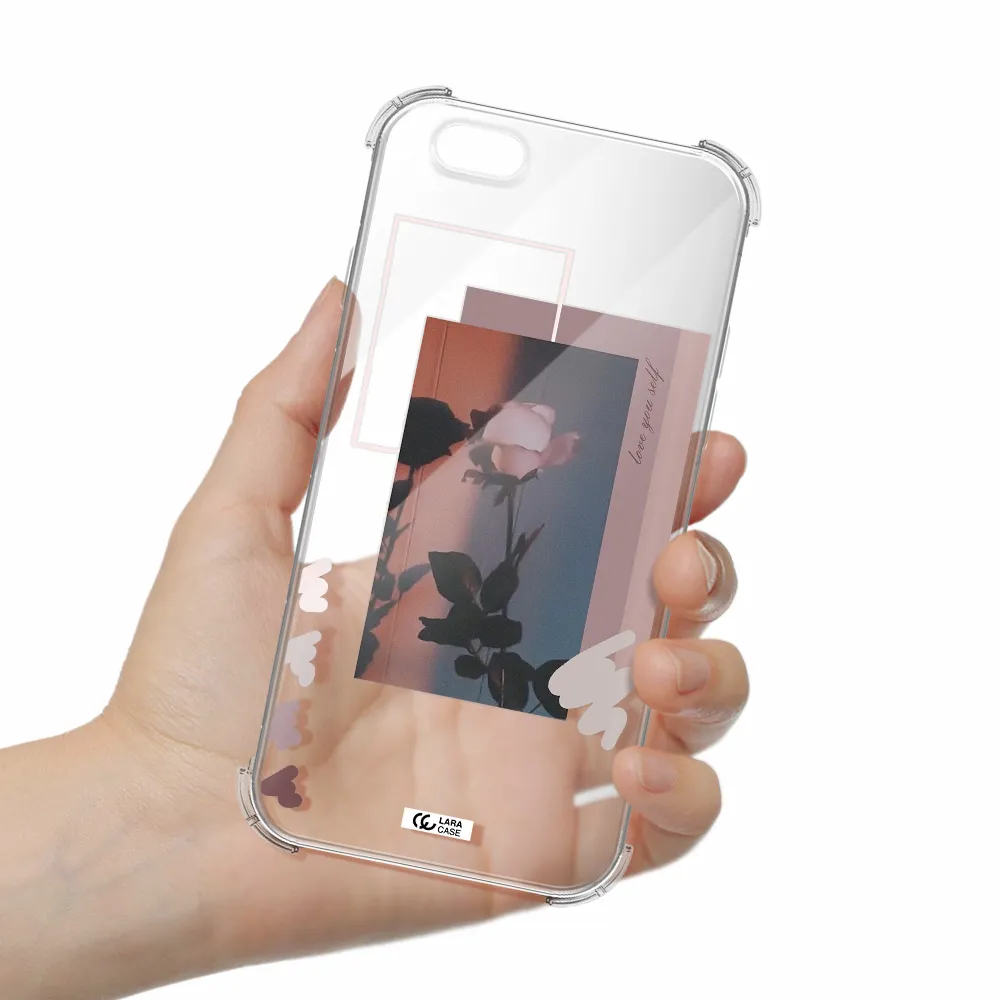 Pink Rose Apple iPhone 6 Clear PC Case