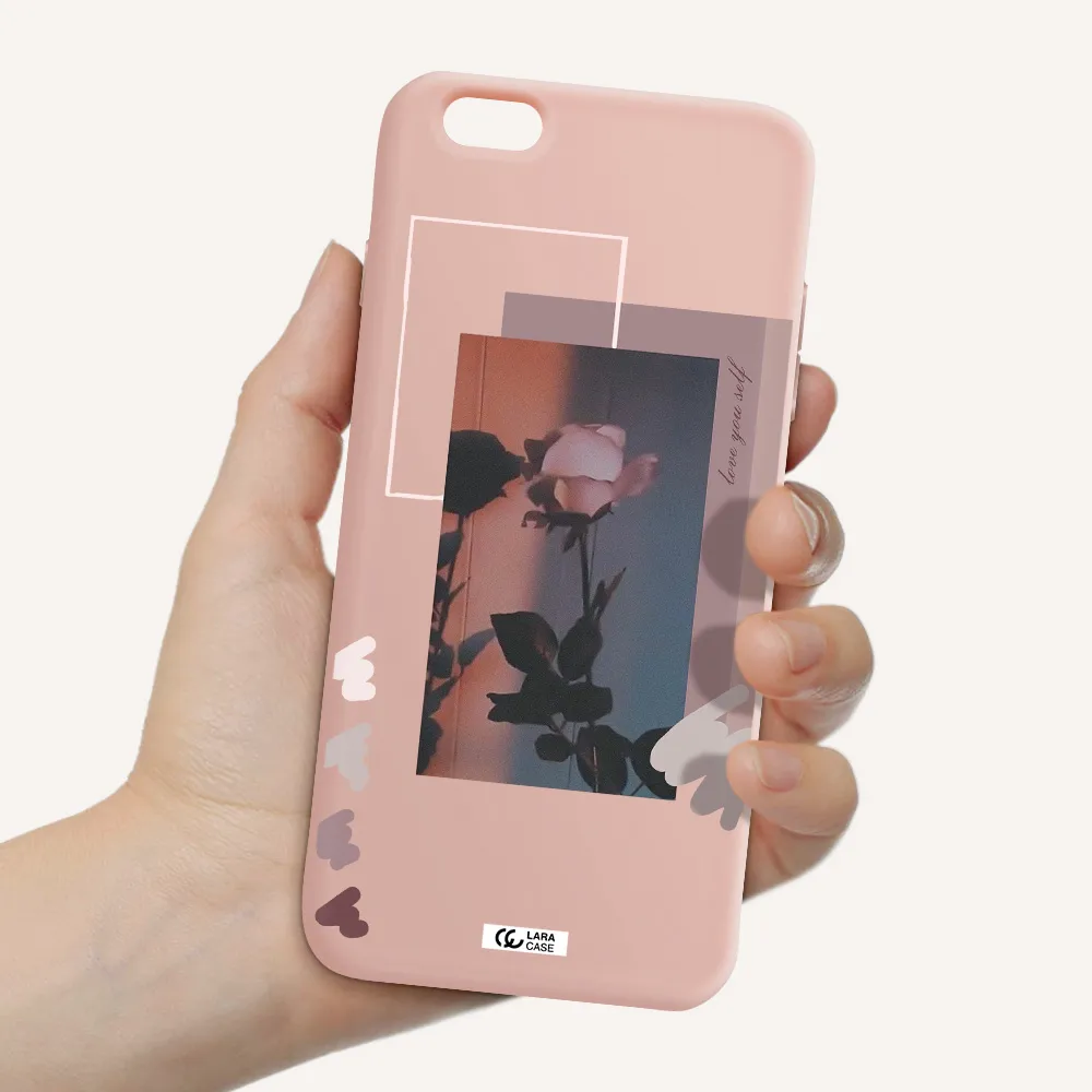Pink Rose Apple iPhone 6 plus Silicone pastel pink Case