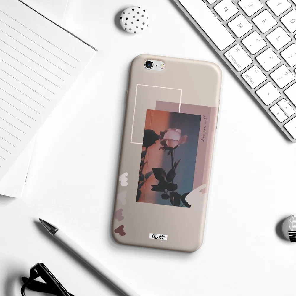 Pink Rose Apple iPhone 6 plus Silicone Stone Case