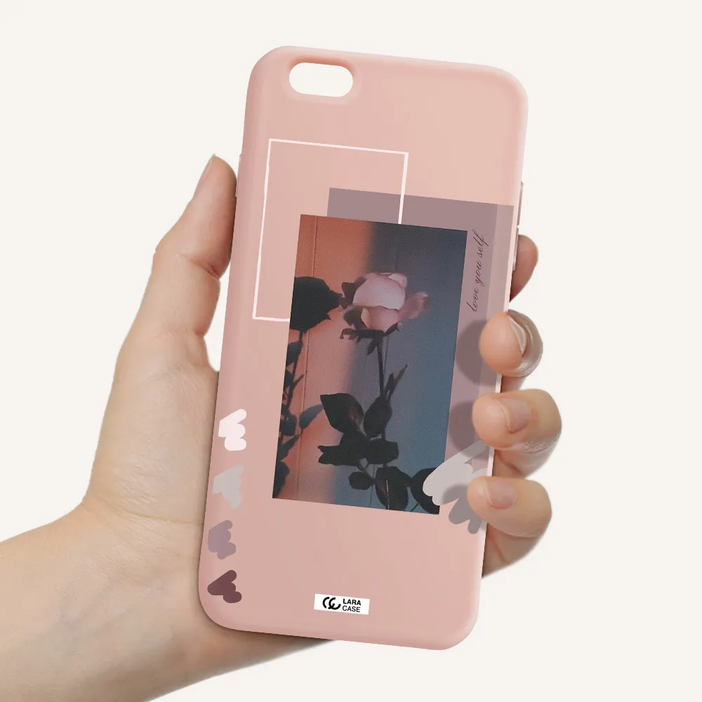 Pink Rose Apple iPhone 6 s plus Silicone pastel pink Case