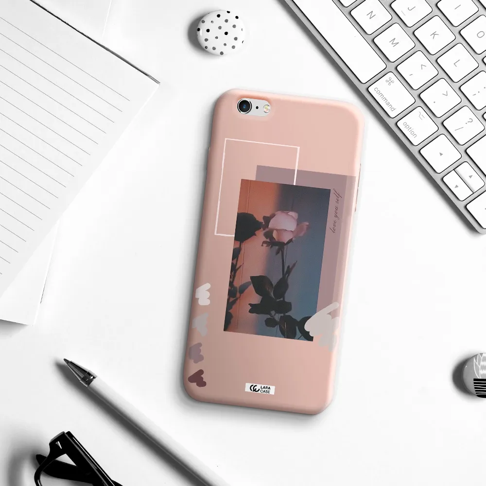 Pink Rose Apple iPhone 6 s plus Silicone pastel pink Case