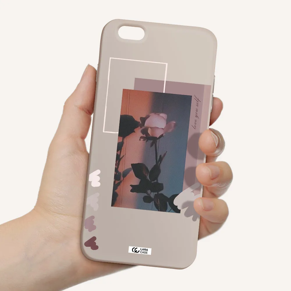 Pink Rose Apple iPhone 6 s plus Silicone Stone Case