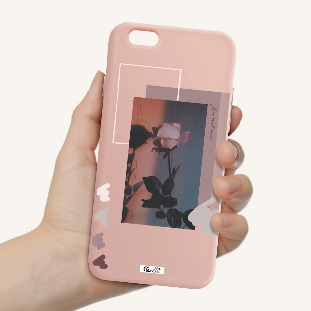 Pink Rose Apple iPhone 6 Silicone pastel pink Case