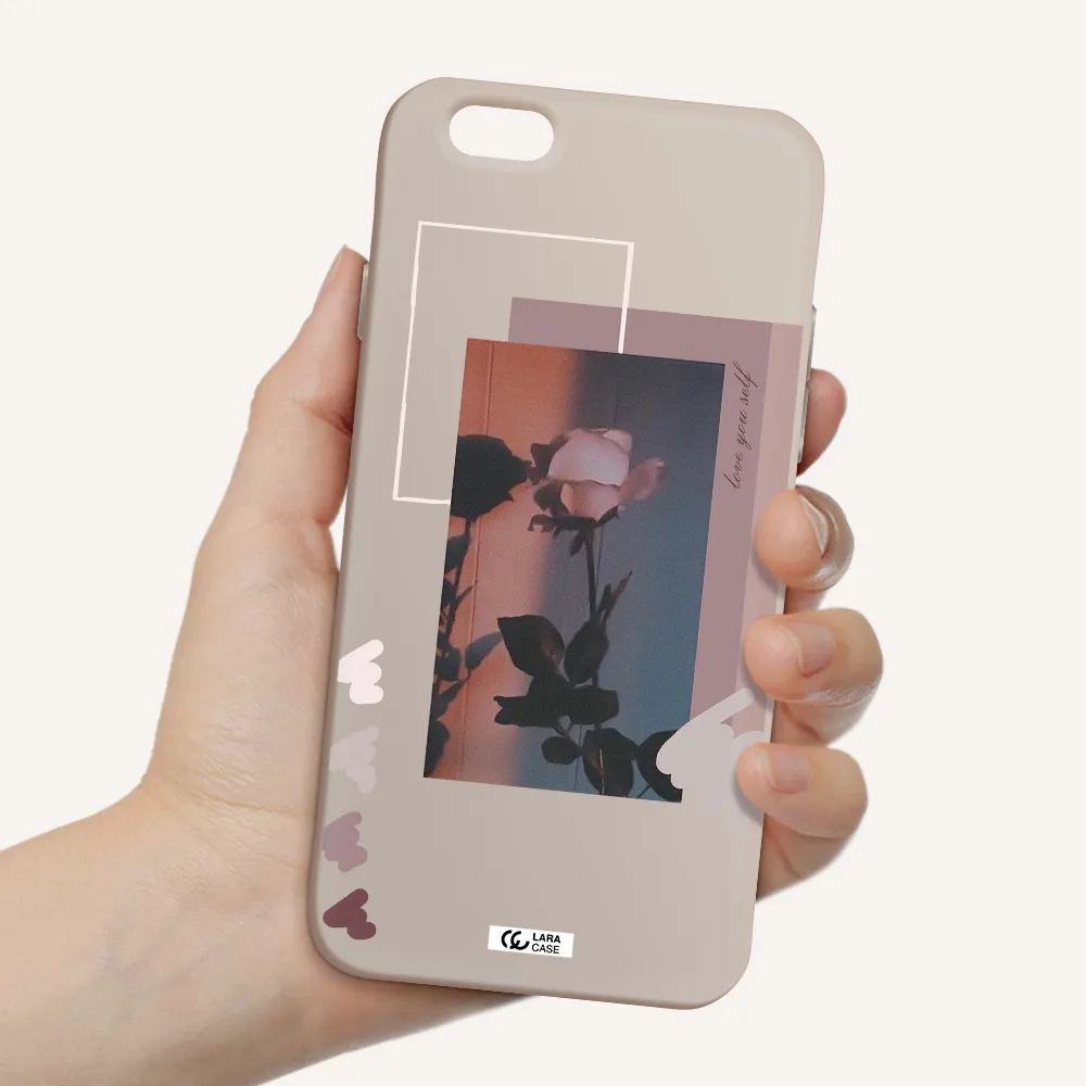 Pink Rose Apple iPhone 6 Silicone Stone Case