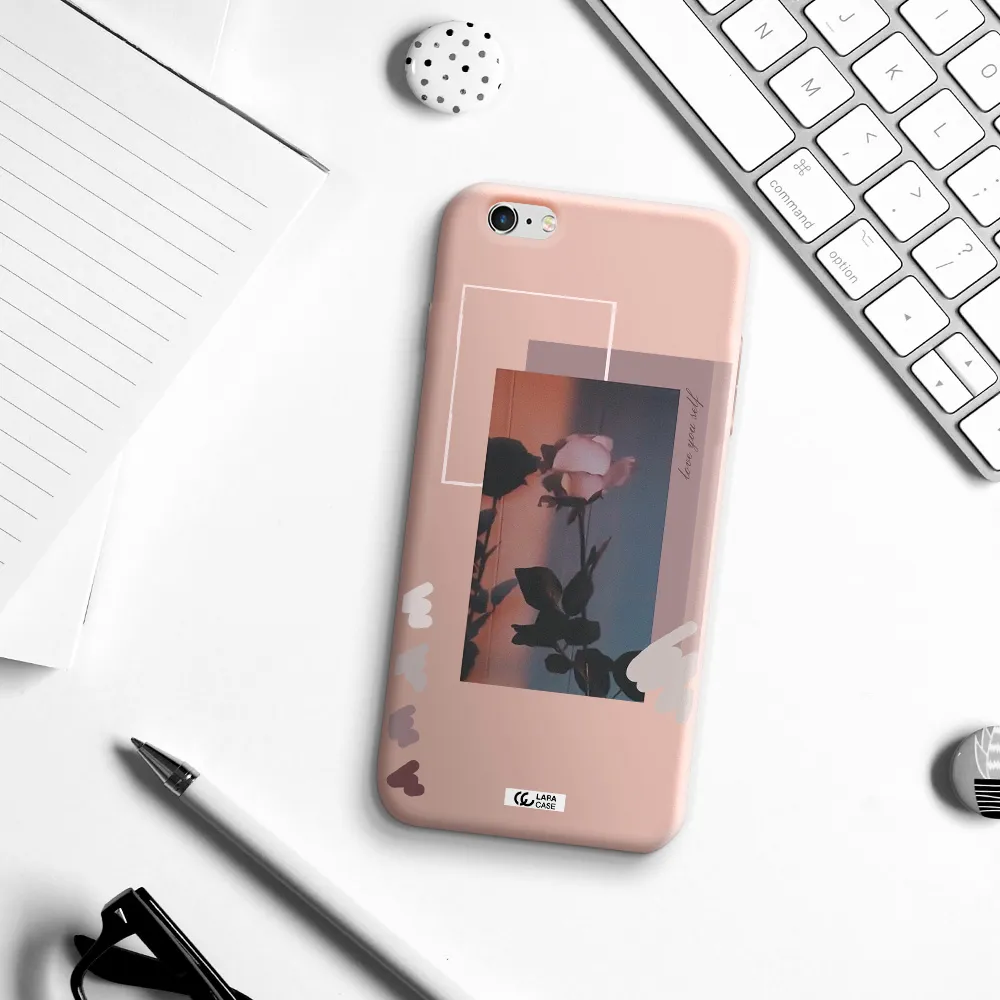 Pink Rose Apple iPhone 6S Silicone pastel pink Case