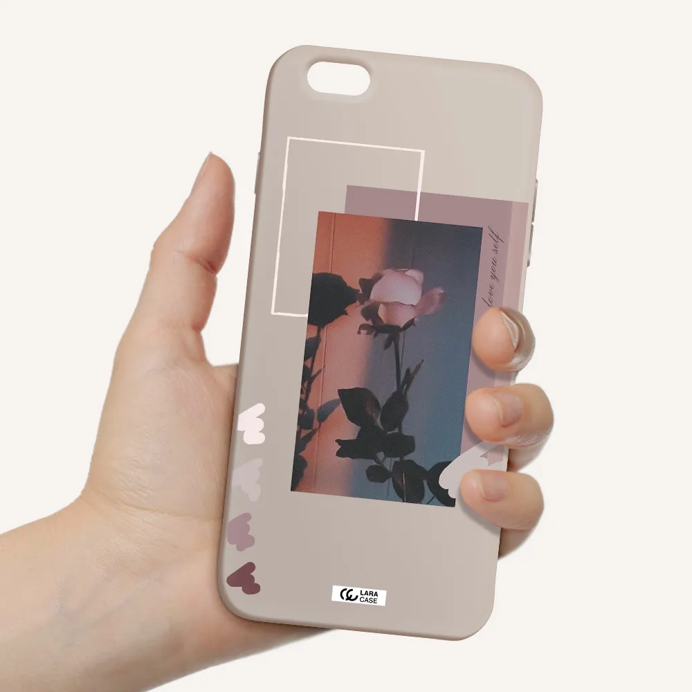 Pink Rose Apple iPhone 6S Silicone Stone Case