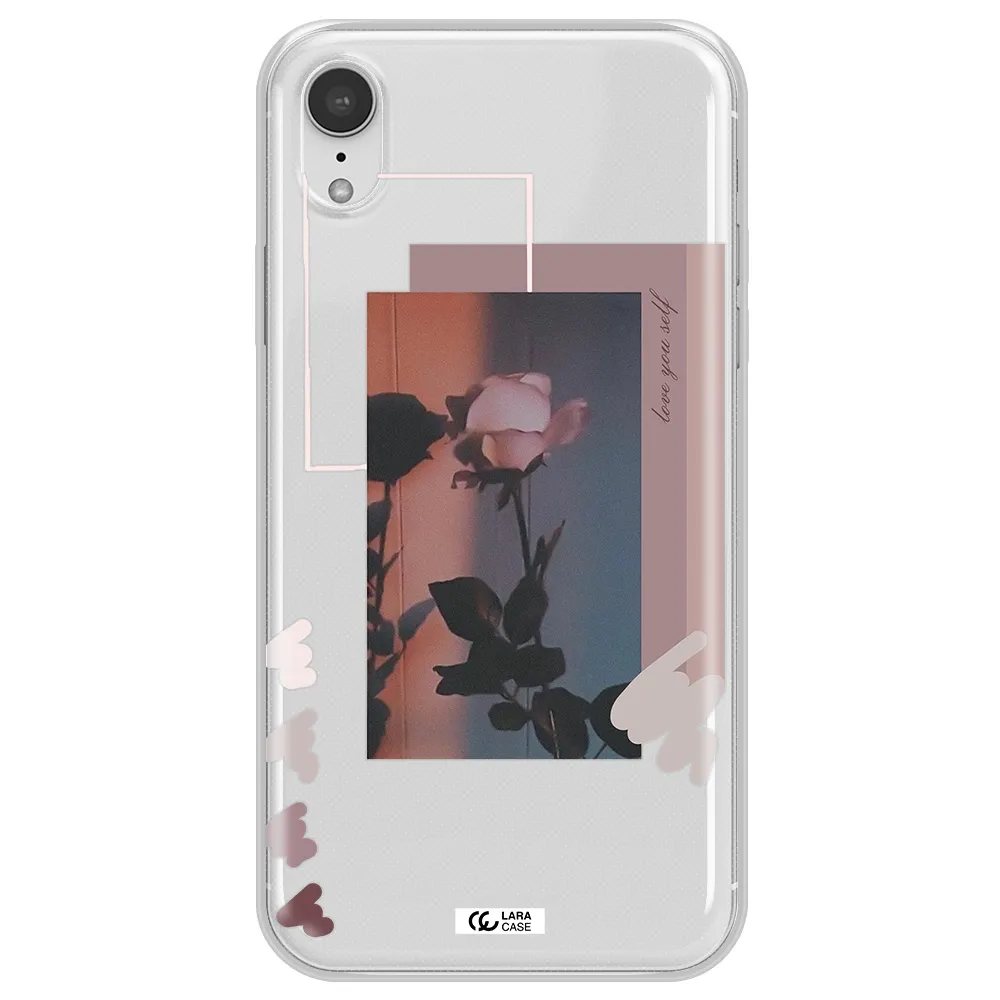 Pink Rose Apple iPhone XR Clear TPU Case