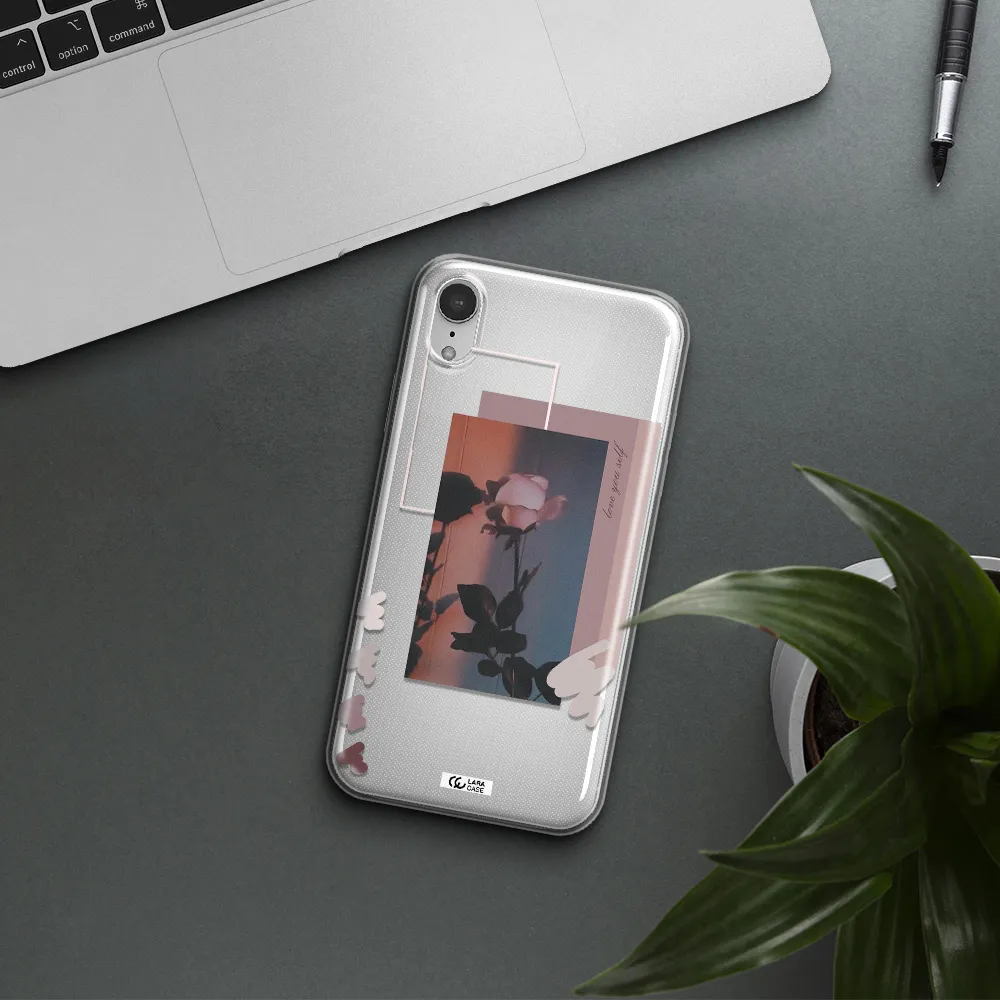Pink Rose Apple iPhone XR Clear TPU Case