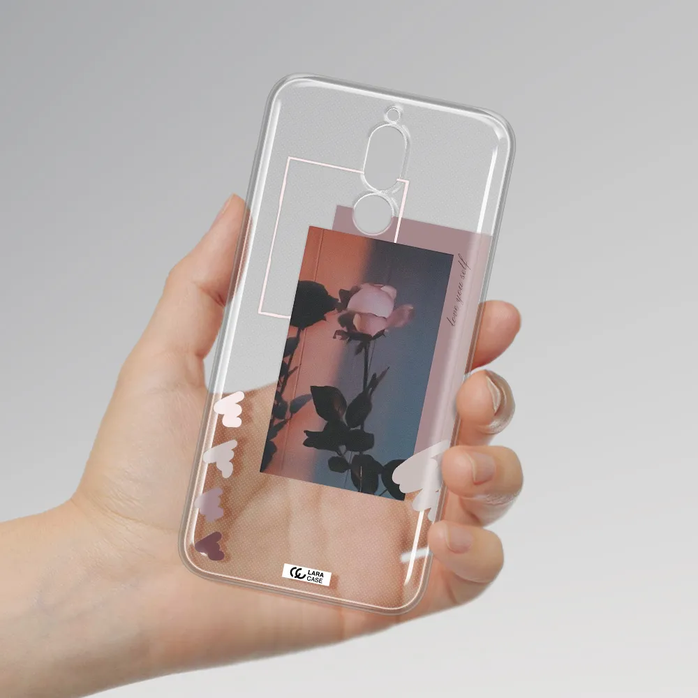 Pink Rose Huawei Mate 10 Lite Clear TPU Case