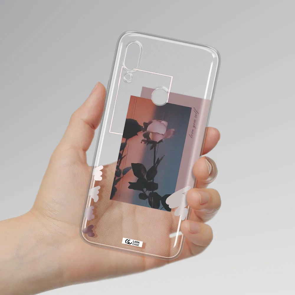 Pink Rose Huawei P Smart Z Clear TPU Case