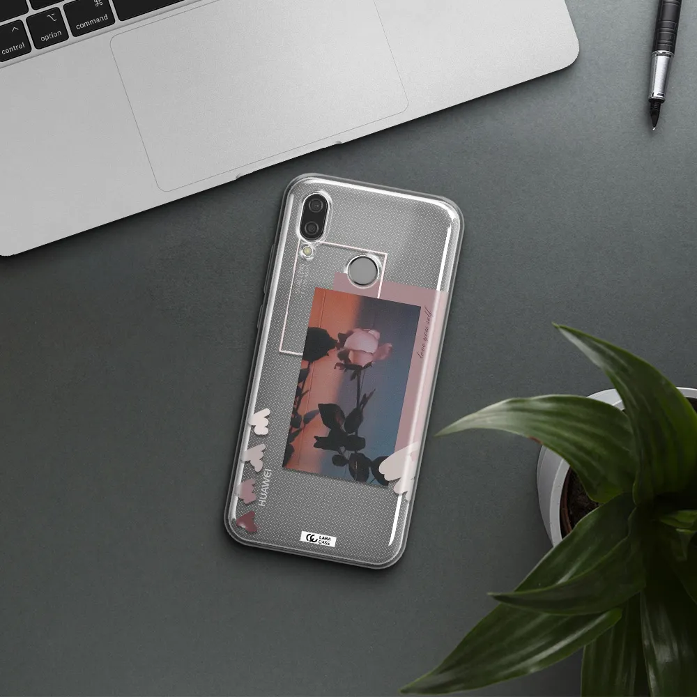 Pink Rose Huawei P20 Lite Clear TPU Case
