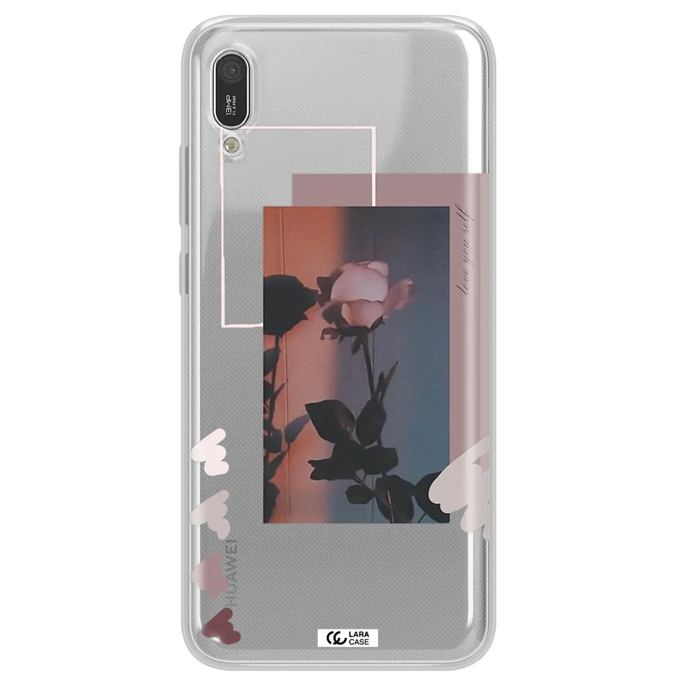 Pink Rose Huawei Y6 Pro 2019 Clear TPU Case