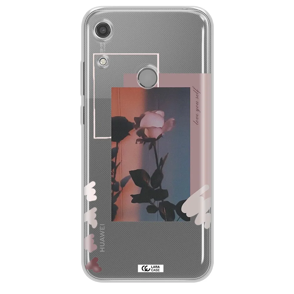 Pink Rose Huawei Y6S Clear TPU Case