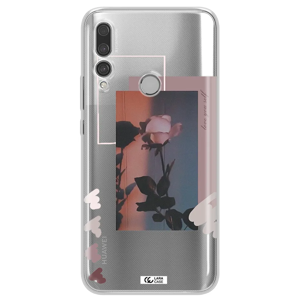 Pink Rose Huawei Y9 Prime 2019 Clear TPU Case