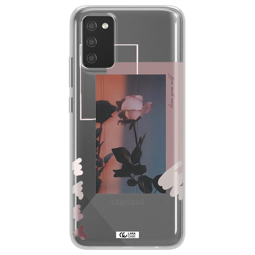 Pink Rose Samsung A02S Clear TPU Case