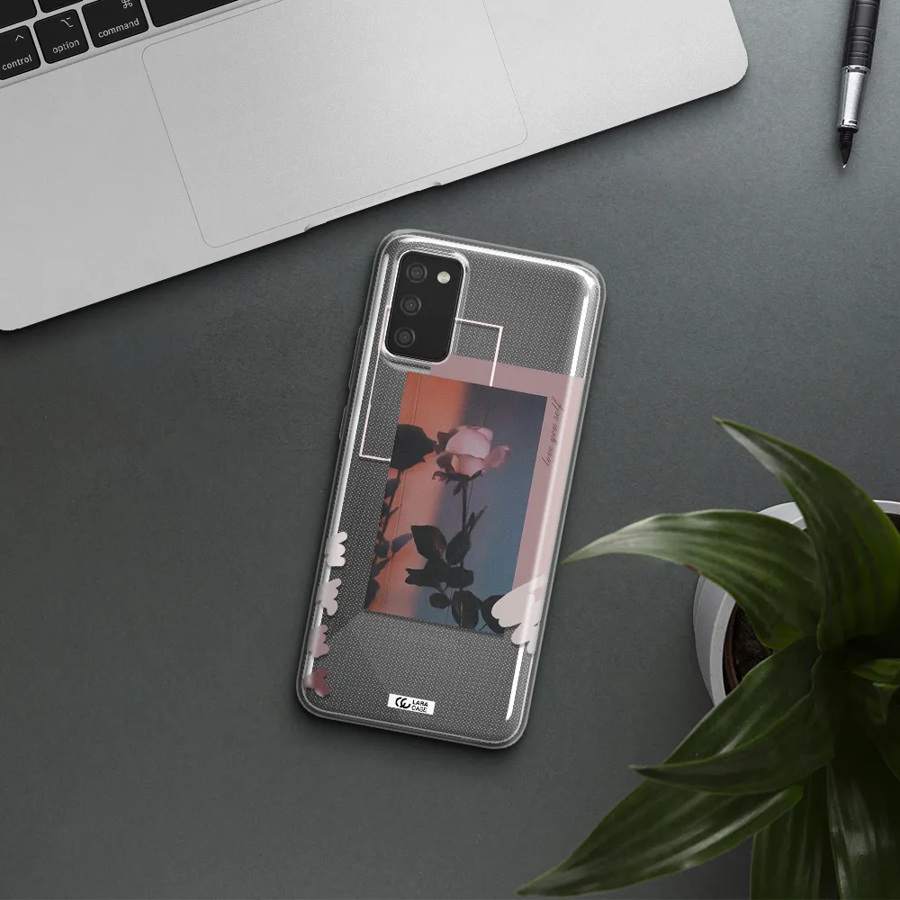 Pink Rose Samsung A02S Clear TPU Case