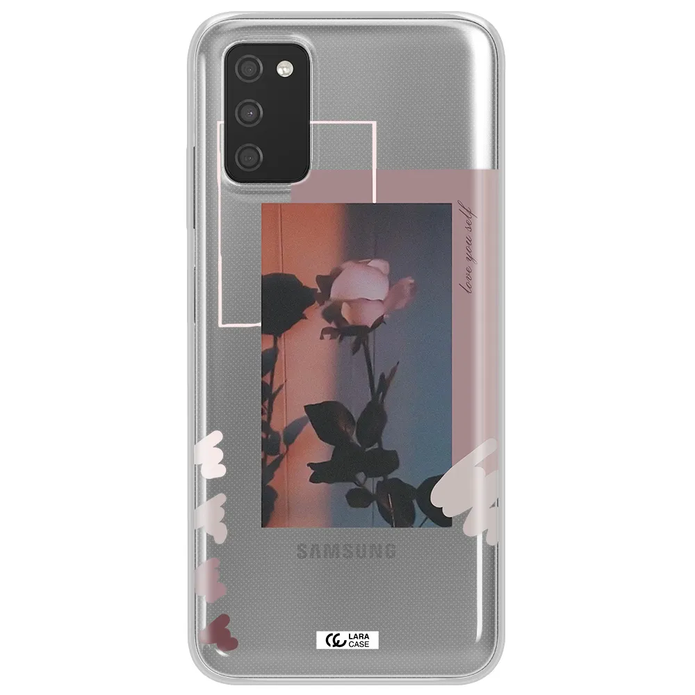 Pink Rose Samsung A03S Clear TPU Case