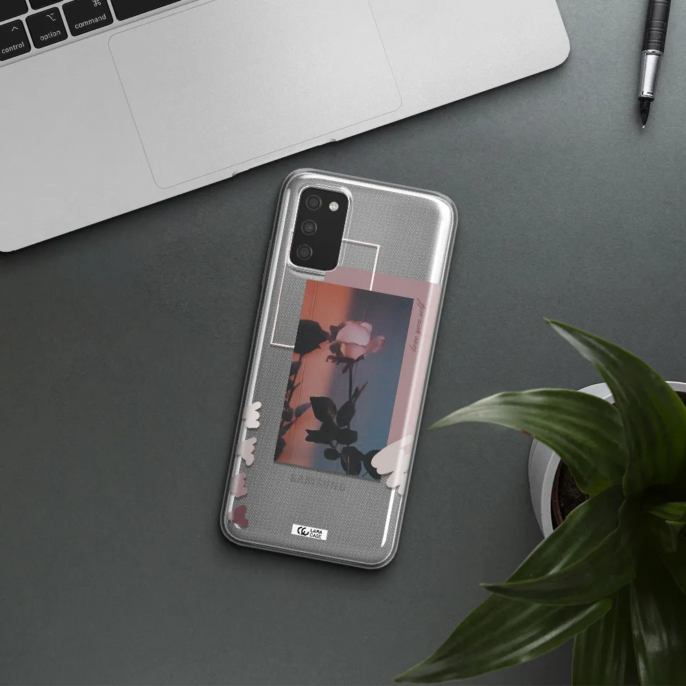 Pink Rose Samsung A03S Clear TPU Case