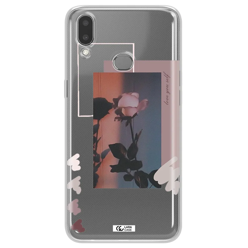 Pink Rose Samsung A10S Clear TPU Case
