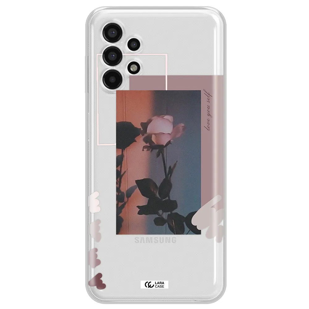 Pink Rose Samsung A13 4g Clear TPU Case