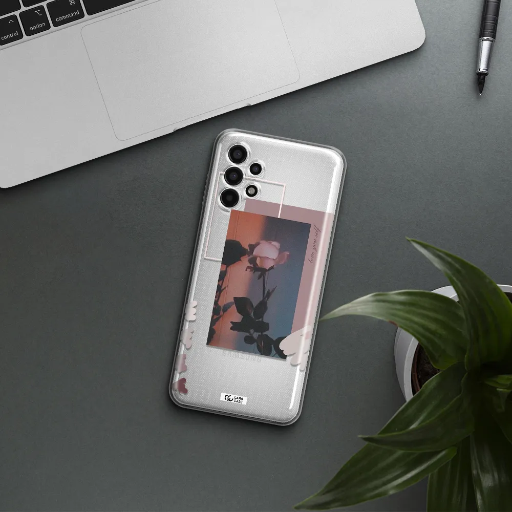 Pink Rose Samsung A13 4g Clear TPU Case