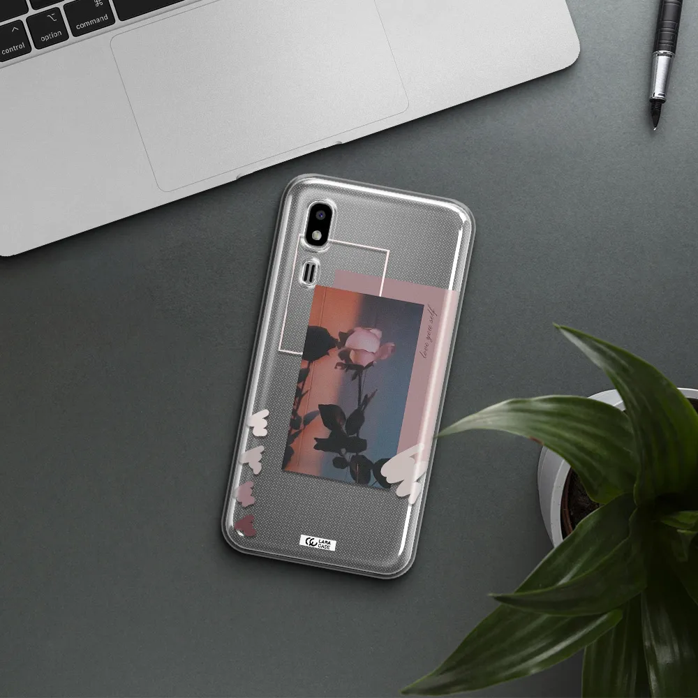 Pink Rose Samsung A2 Core Clear TPU Case