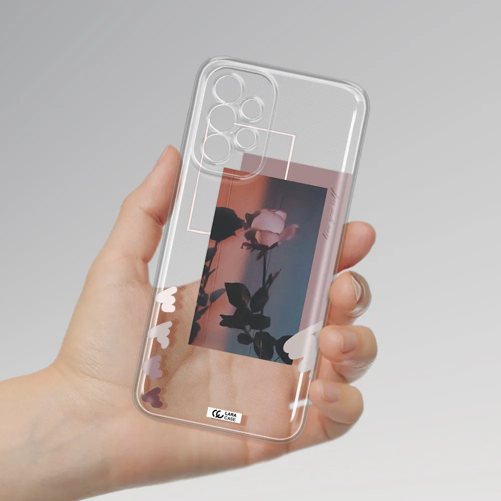 Pink Rose Samsung A23 5G Clear Tpu Case