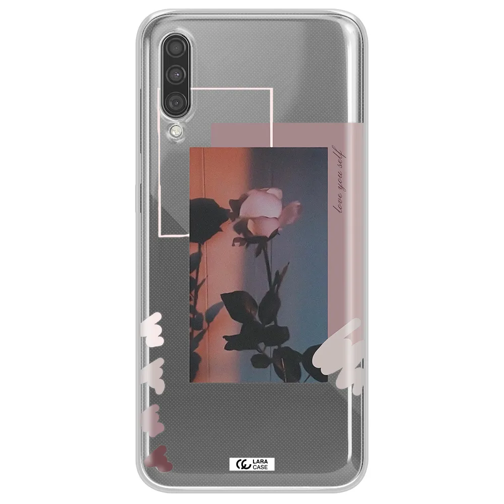 Pink Rose Samsung A30S Clear TPU Case