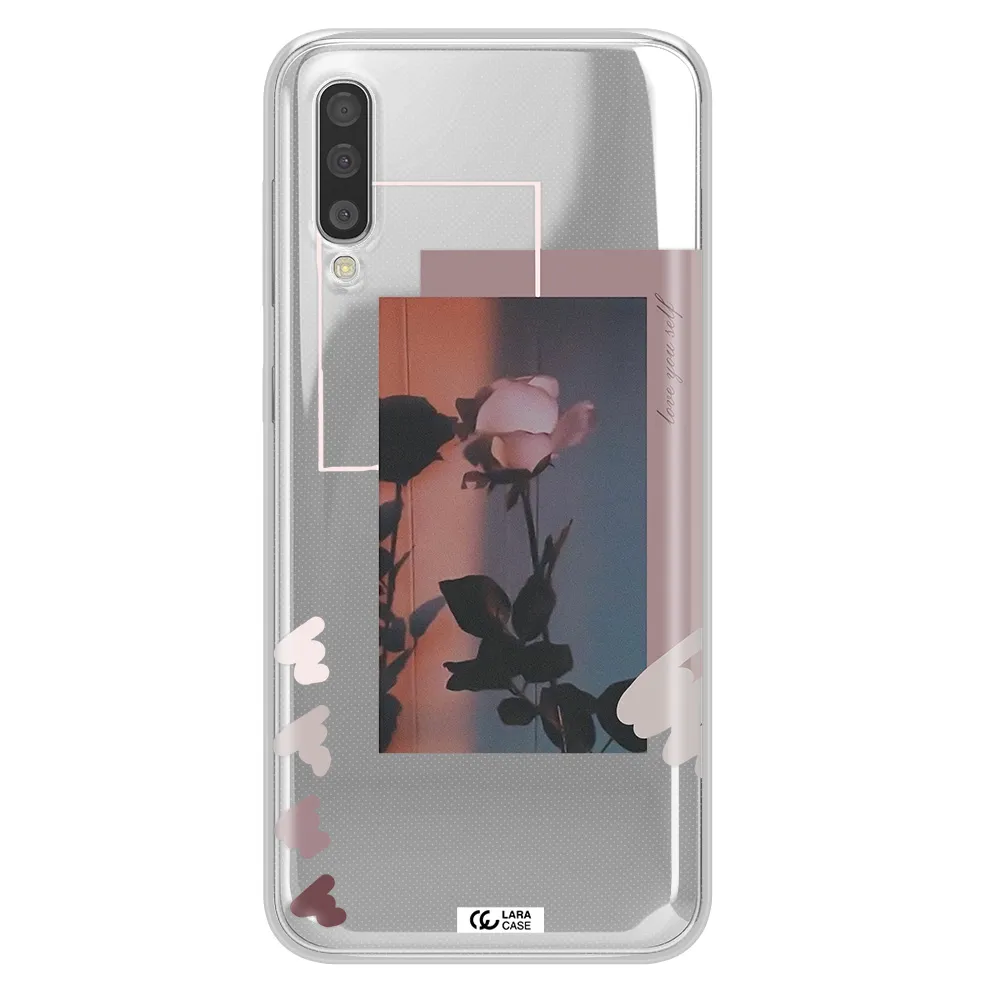 Pink Rose Samsung A50S Clear Tpu Case