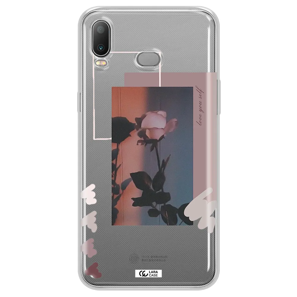 Pink Rose Samsung A6S Clear TPU Case
