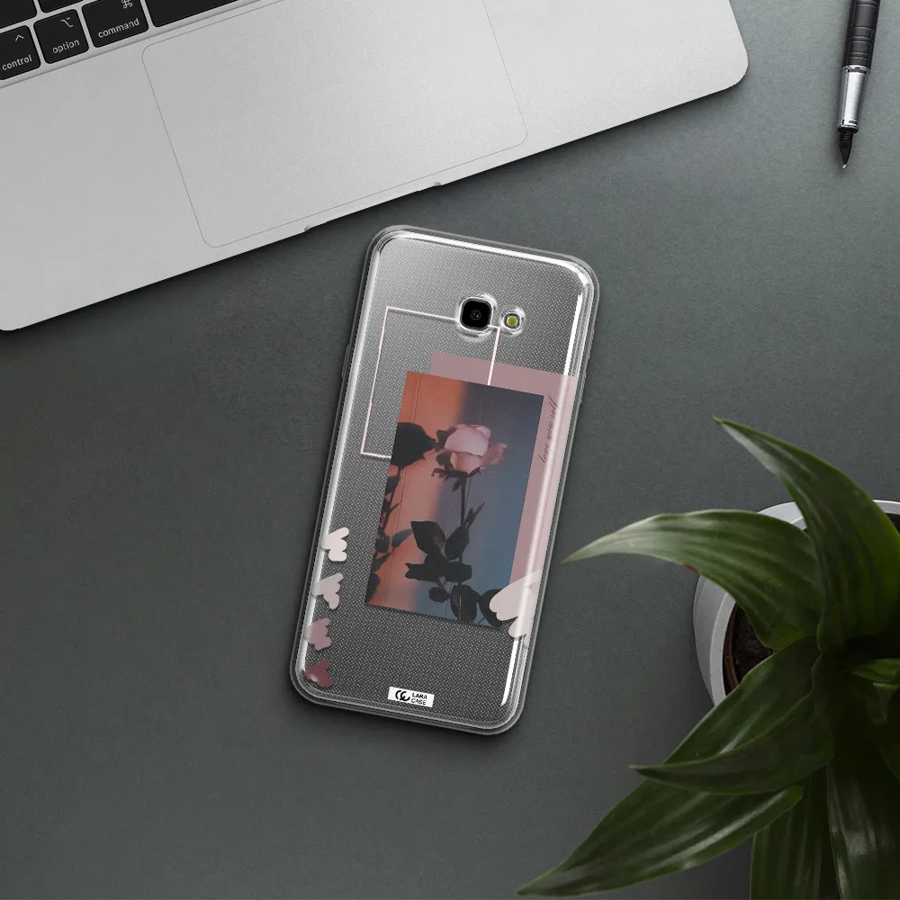 Pink Rose Samsung J4 Plus Clear TPU Case