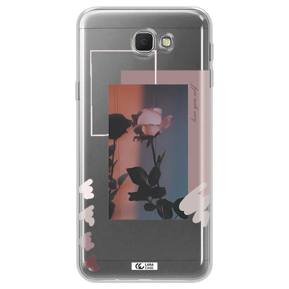 Pink Rose Samsung J5 Prime Clear TPU Case
