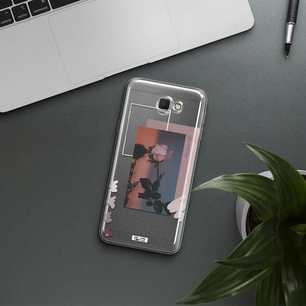 Pink Rose Samsung J5 Prime Clear TPU Case