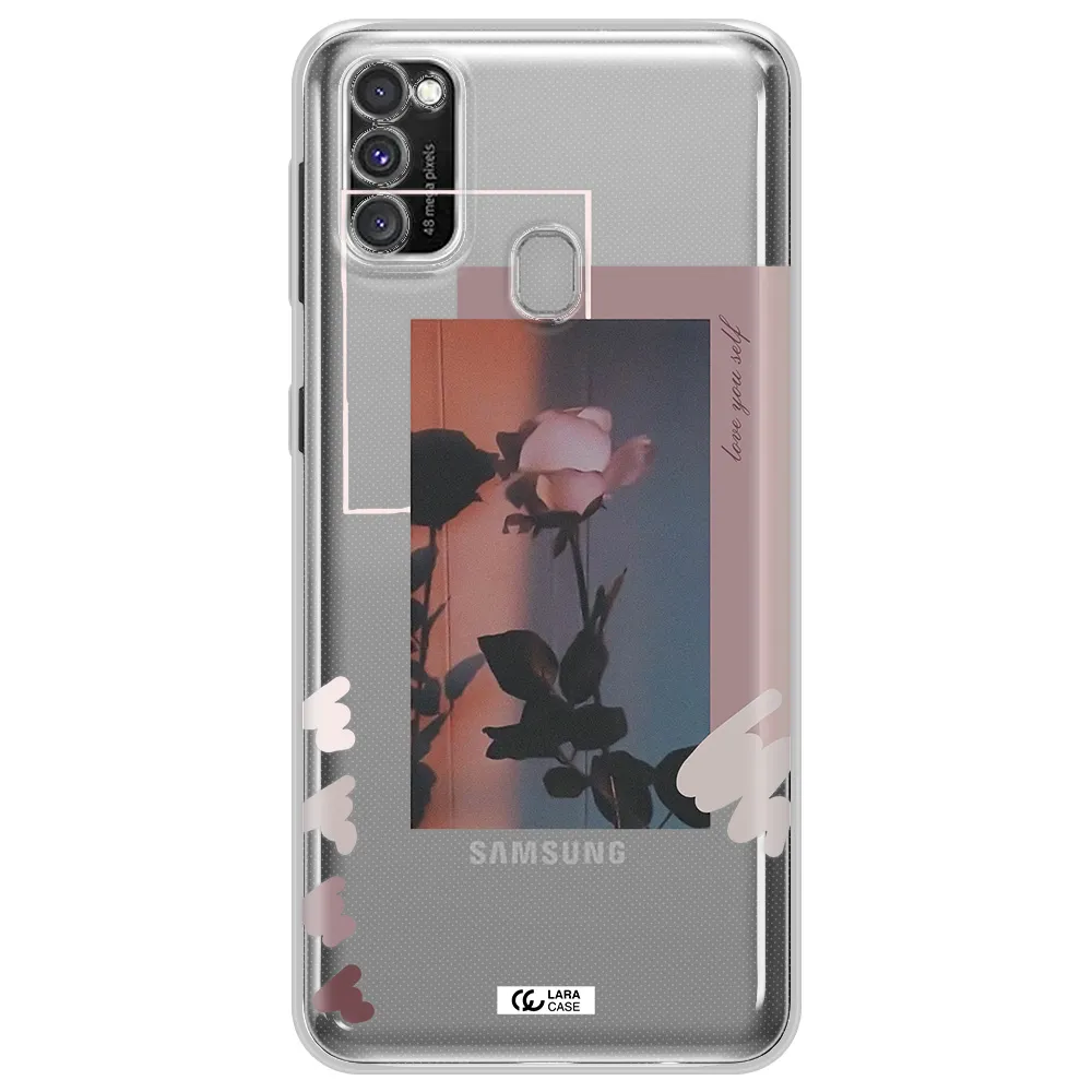 Pink Rose Samsung M30S Clear TPU Case