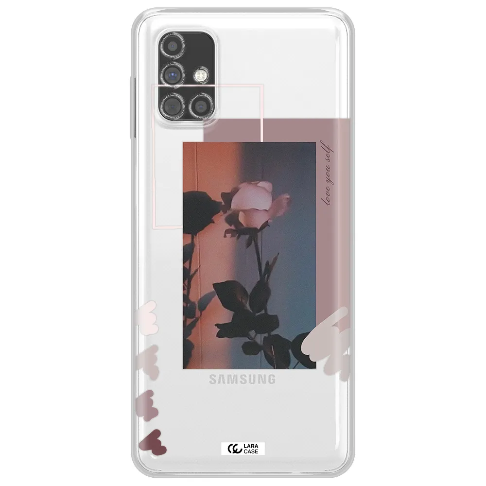 Pink Rose Samsung M31S Clear TPU Case