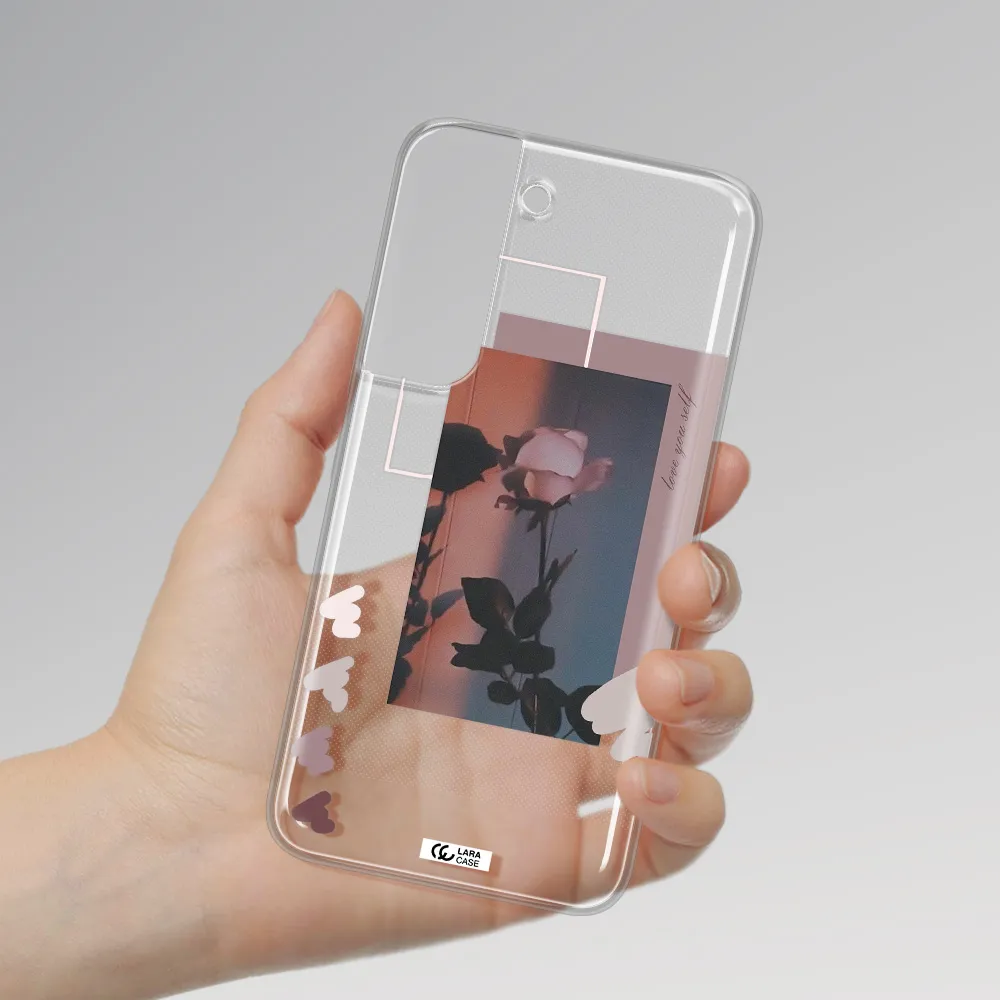 Pink Rose Samsung S 22 Plus Clear TPU Case
