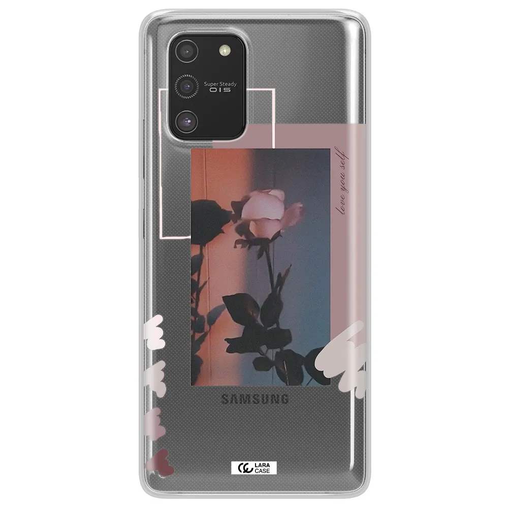 Pink Rose Samsung S10 Lite Clear TPU Case