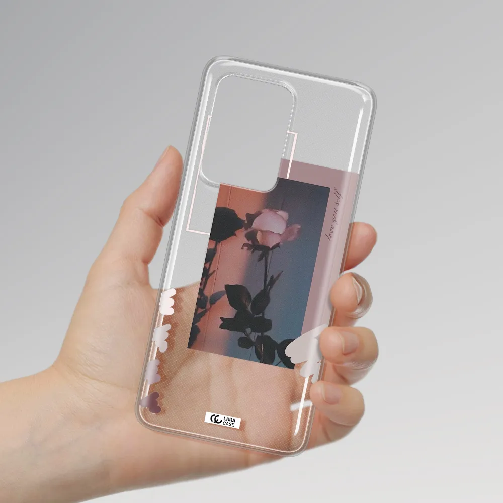 Pink Rose Samsung S20 Ultra Clear TPU Case
