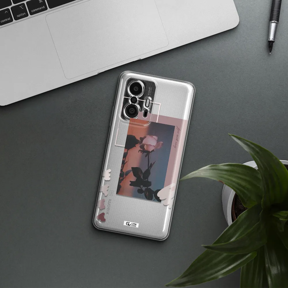Pink Rose Xiaomi 11T Pro Clear Tpu Case