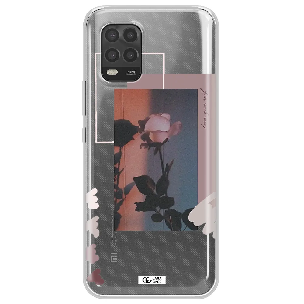 Pink Rose Xiaomi Mi 10 Lite Clear TPU Case