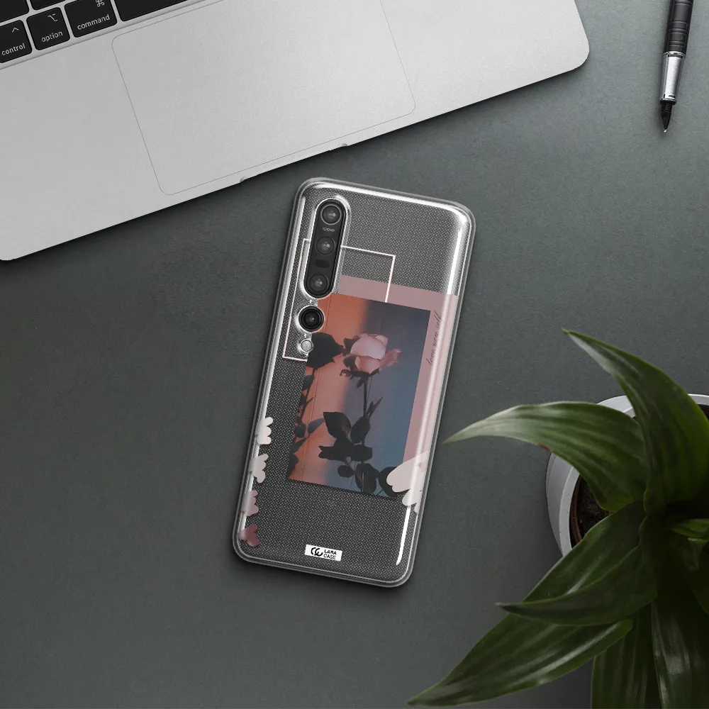 Pink Rose Xiaomi Mi 10 Pro Clear TPU Case