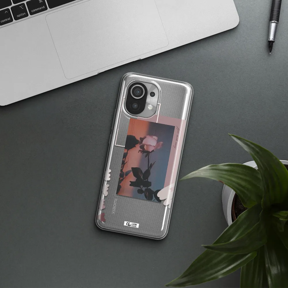 Pink Rose Xiaomi Mi 11 Clear TPU Case