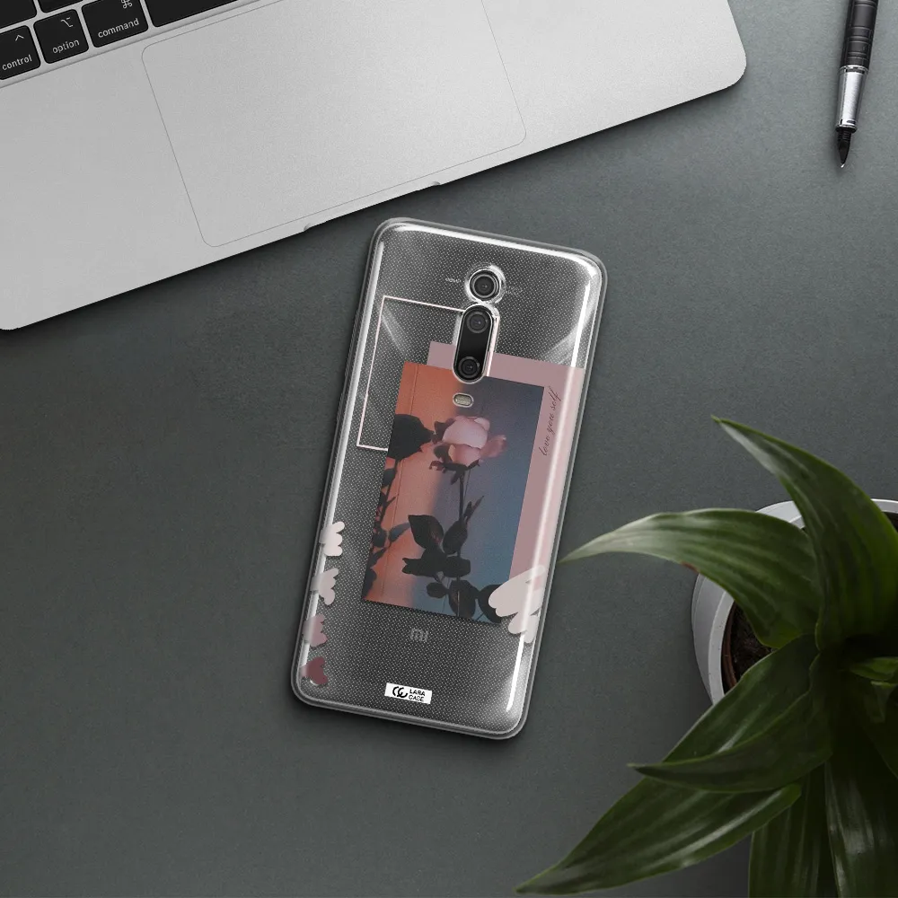 Pink Rose Xiaomi Mi 9T Clear TPU Case