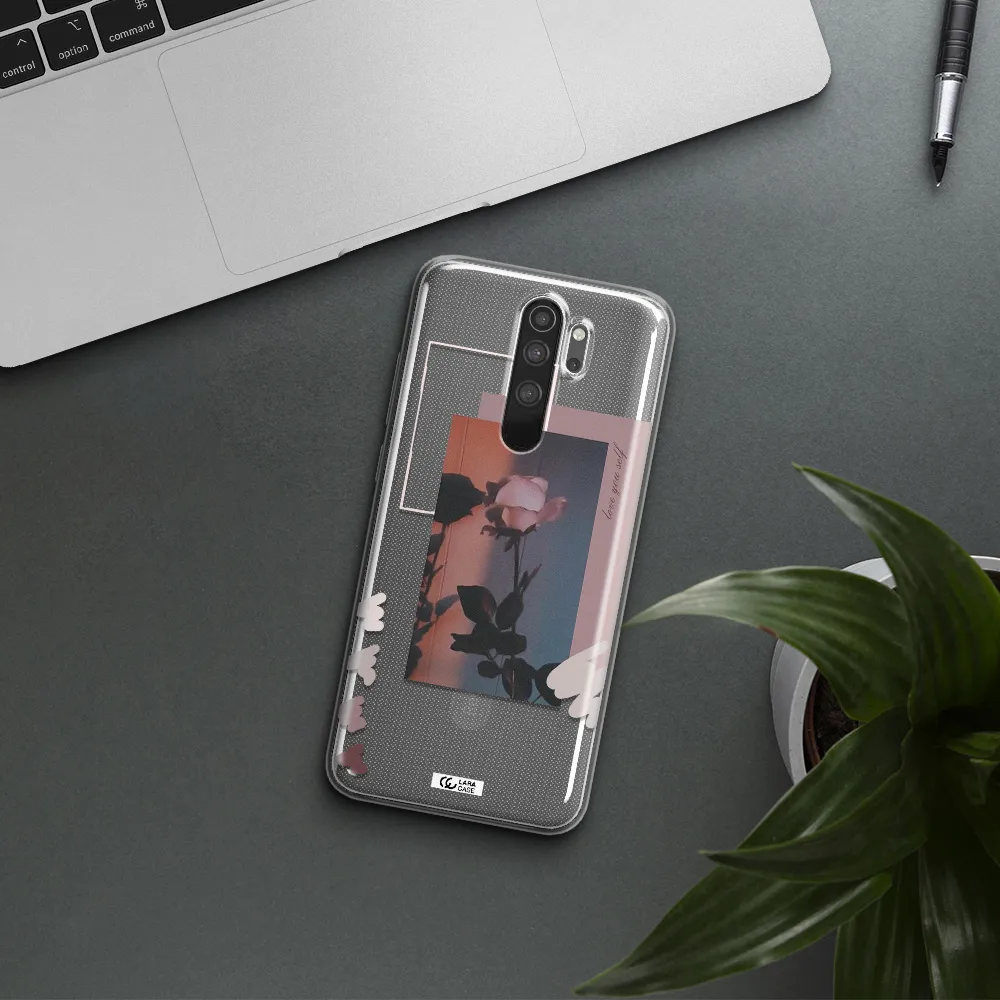Pink Rose Xiaomi Note 8 Pro Clear TPU Case